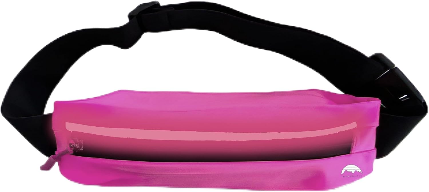 Front. Wrenn & Rae - LED Running Belt - Cosmic Pink - Pink.