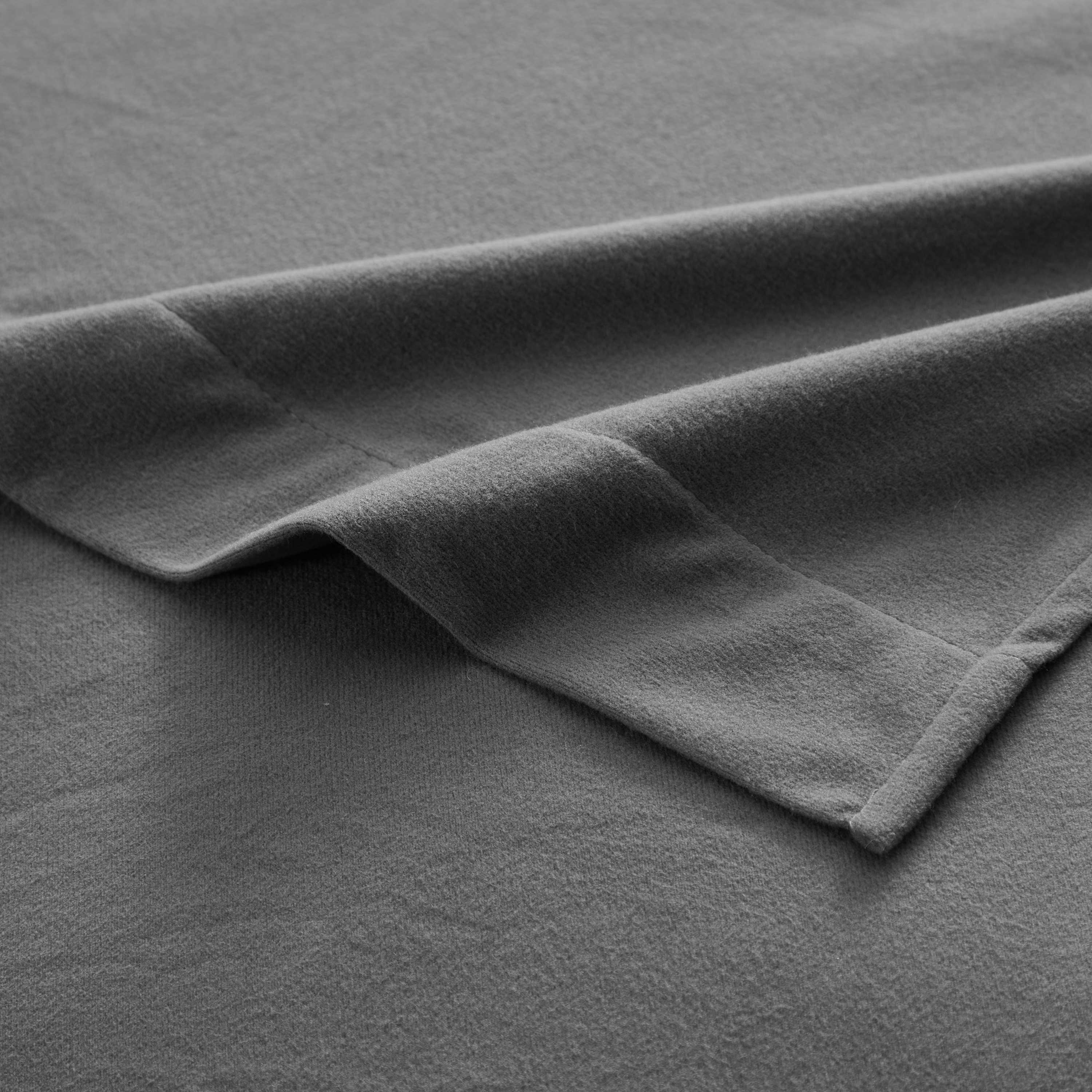 Back. Sweet Home Collection - Solid Flannel Sheets Warm and Cozy Extra Deep Pockets, King - Gray.