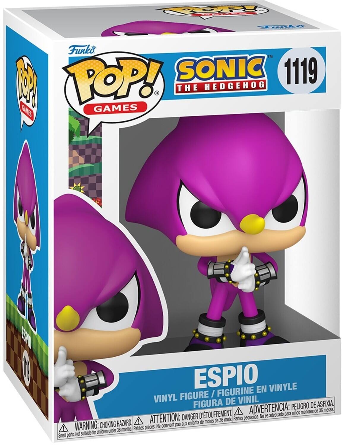 TOP odli st6 Funko TM POP! SONIC 1119 1 a THE HEDGEHOG GAMES GAMES ESPIO M ESPIO EN VINYLE FIGURE / FIGURINE VINYL DE VINIL FIGURA ADVERTENCIA: PELIGRO DE ASFIXIA. menores de 36 meses. D'TOUFFEMENT. adecuado para nios DANGER pequerias. No es HAZARD. ATTENTION: aux enfants de moins de 36 mois. Partes WARNING: CHOKING Petites pieces. Ne convient pas for children under 36 months Smal parts. Not suitable