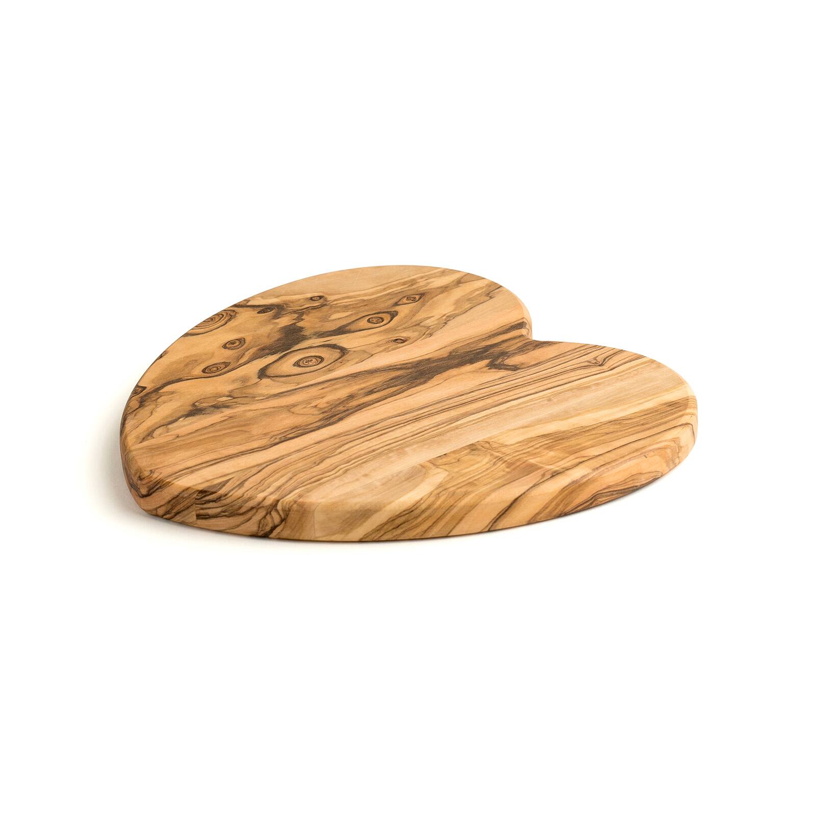 Front. Berard - Olivewood Cutting Board, Heart Shape, 8.66 x 8.27 x 0.63" - Brown.
