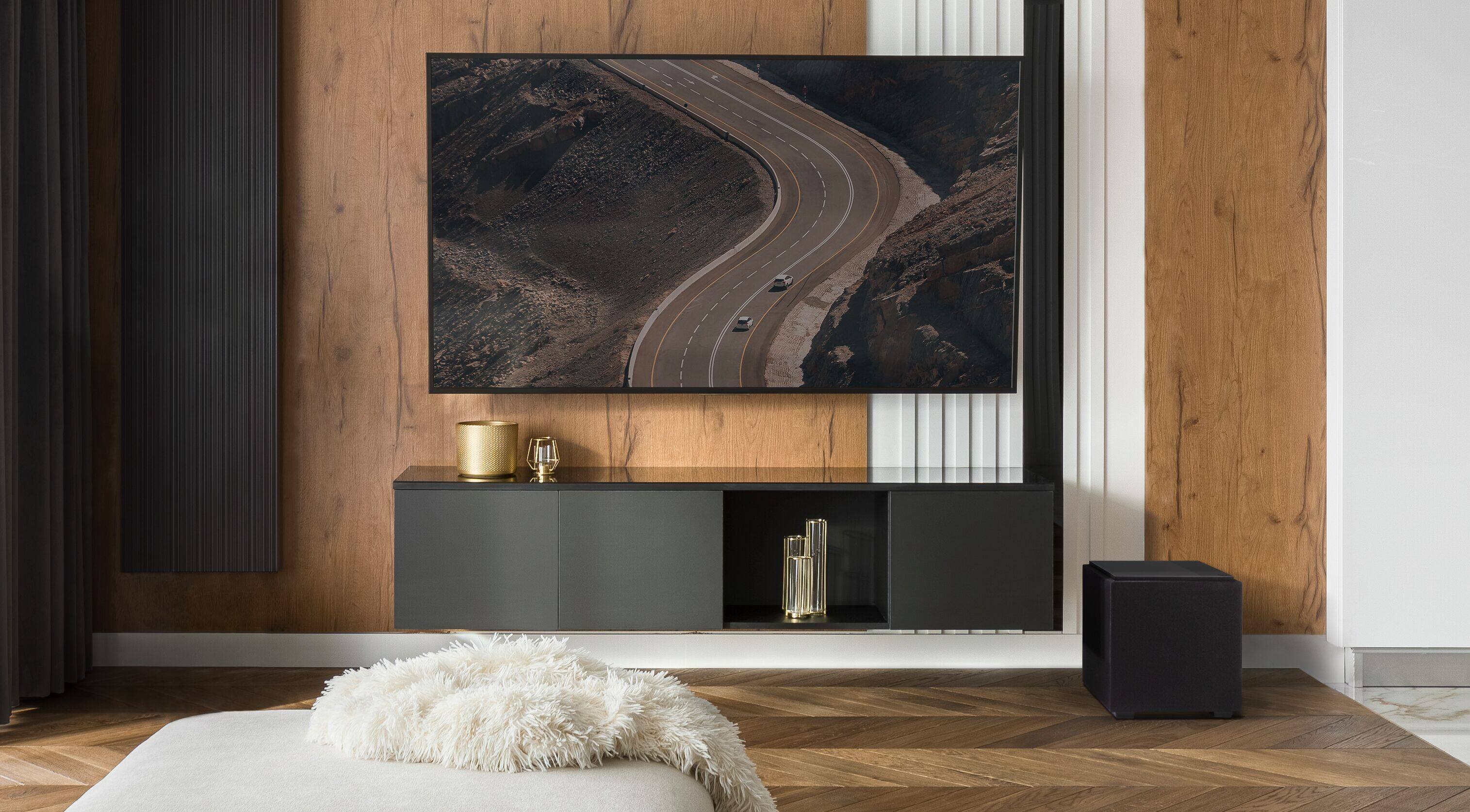 Alt View 13. Definitive Technology - Descend DN10 10" Sub, 3XR Architecture, 500W Peak Class D Amplifier, (2) 10" Bass Radiators - Black.