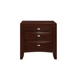 Global Furniture USA - Transitional Linda New Merlot Nightstand, Merlot - Brown