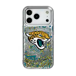 Keyscaper - NFL - Jacksonville Jaguars - iPhone Paisley Design Glitter Case - 15 - Multicolor