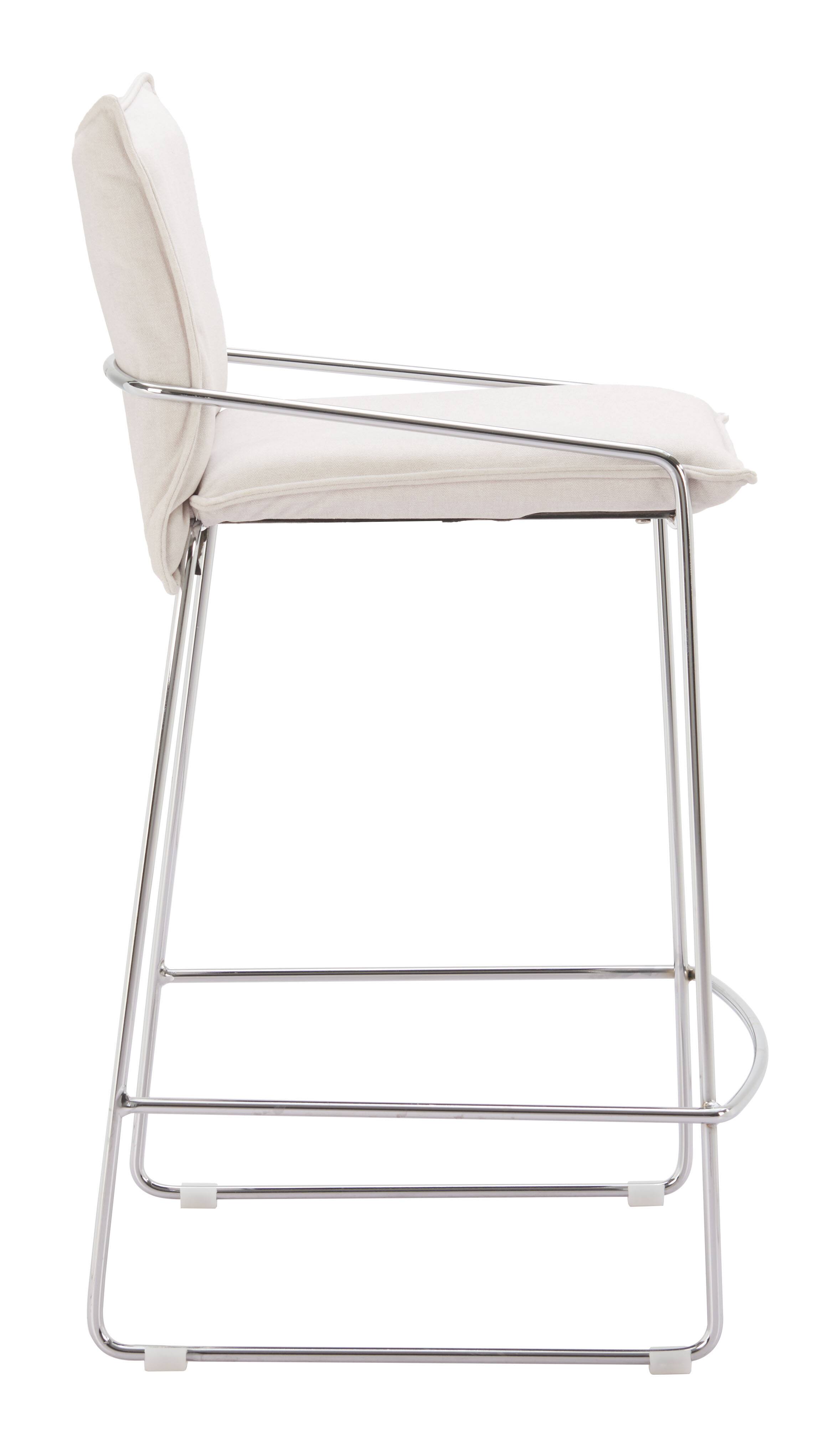 Back. Hivvago - Pola Counter Stool White - White.