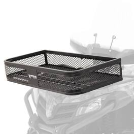 Titan Ramps - Universal ATV/UTV Front Cargo Basket Rack with 100 Pound Capacity - Black