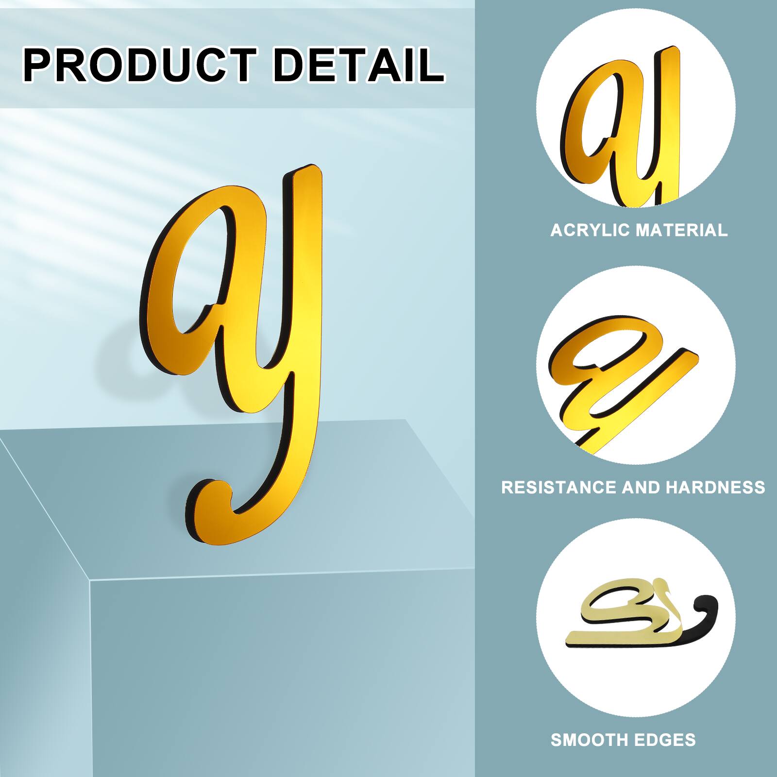 PRODUCT DETAIL

- ACRYLIC MATERIAL
- RESISTANCE AND HARDNESS
- SMOOTH EDGES