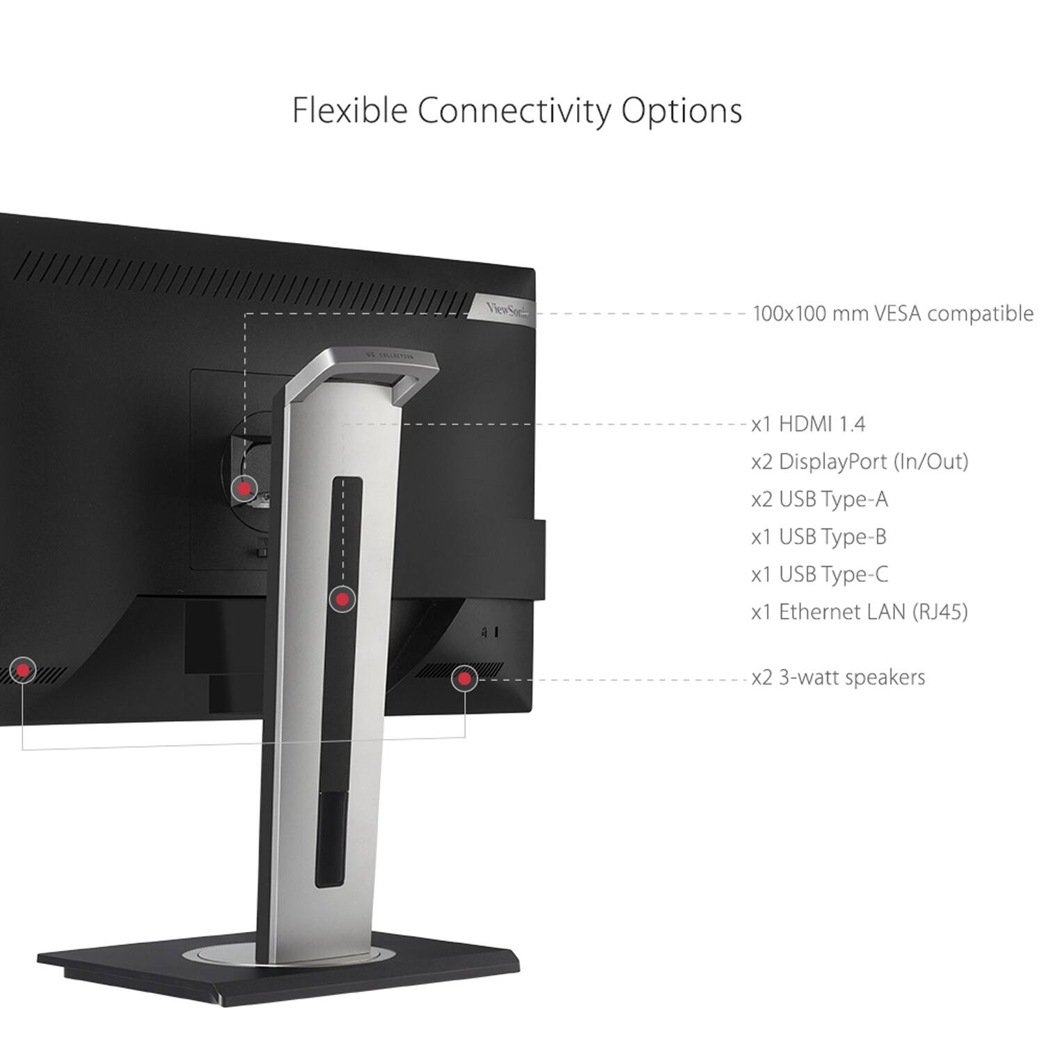 Alt View 11. ViewSonic - VG2456A 23.8" LCD FHD Monitor (DisplayPort USB, HDMI) - Black.