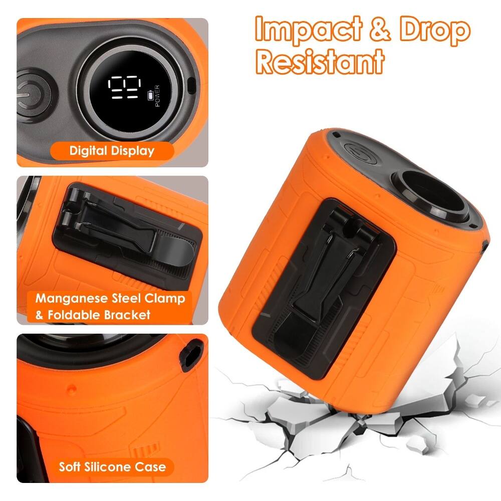 POWER Impact & Drop Resistant Digital Display Manganese Steel Clamp & Foldable Bracket Soft Silicone Case