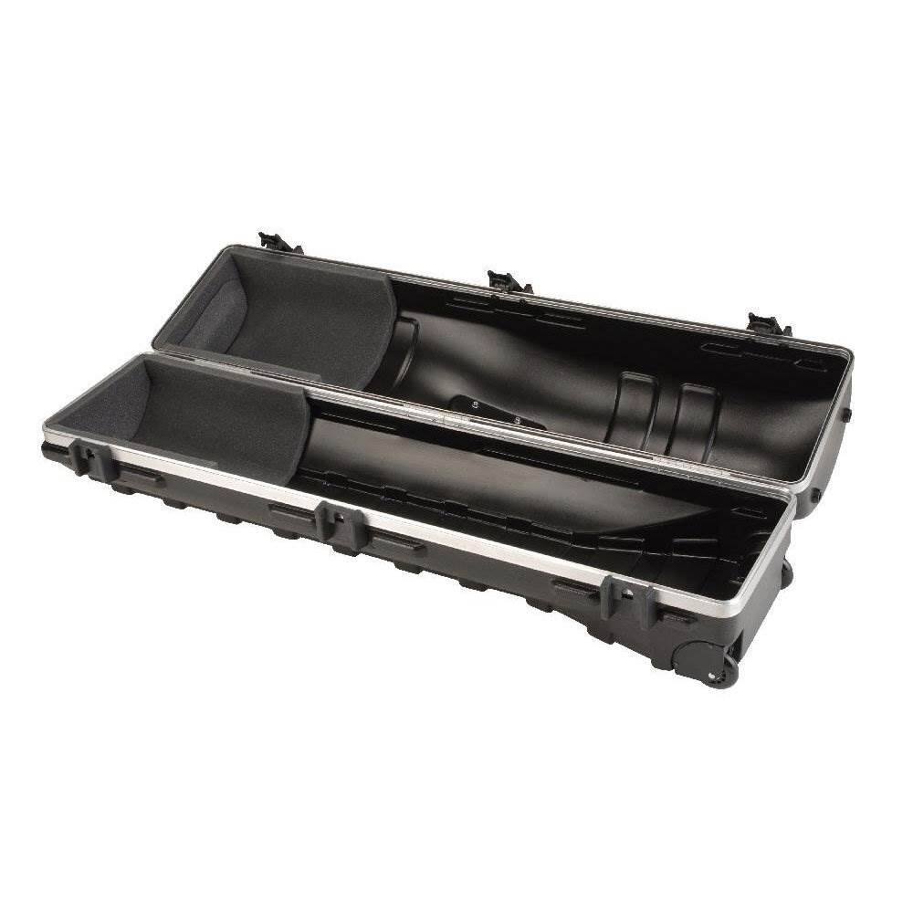 Front. SKB - SKB Cases ATA Deluxe Standard Hard Plastic Storage Wheeled Golf Bag Travel Case - Black.