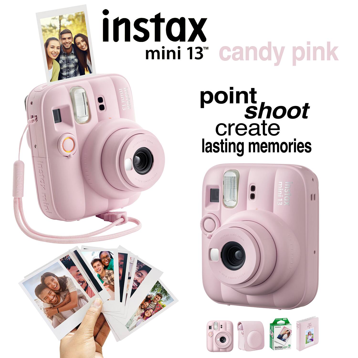 instax™ mini 13™ candy pink mini Instax point shoot create lasting memories