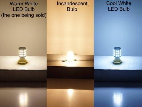 Warm White LED Bulb (the one being sold)  
Incandescent Bulb  
Cool White LED Bulb