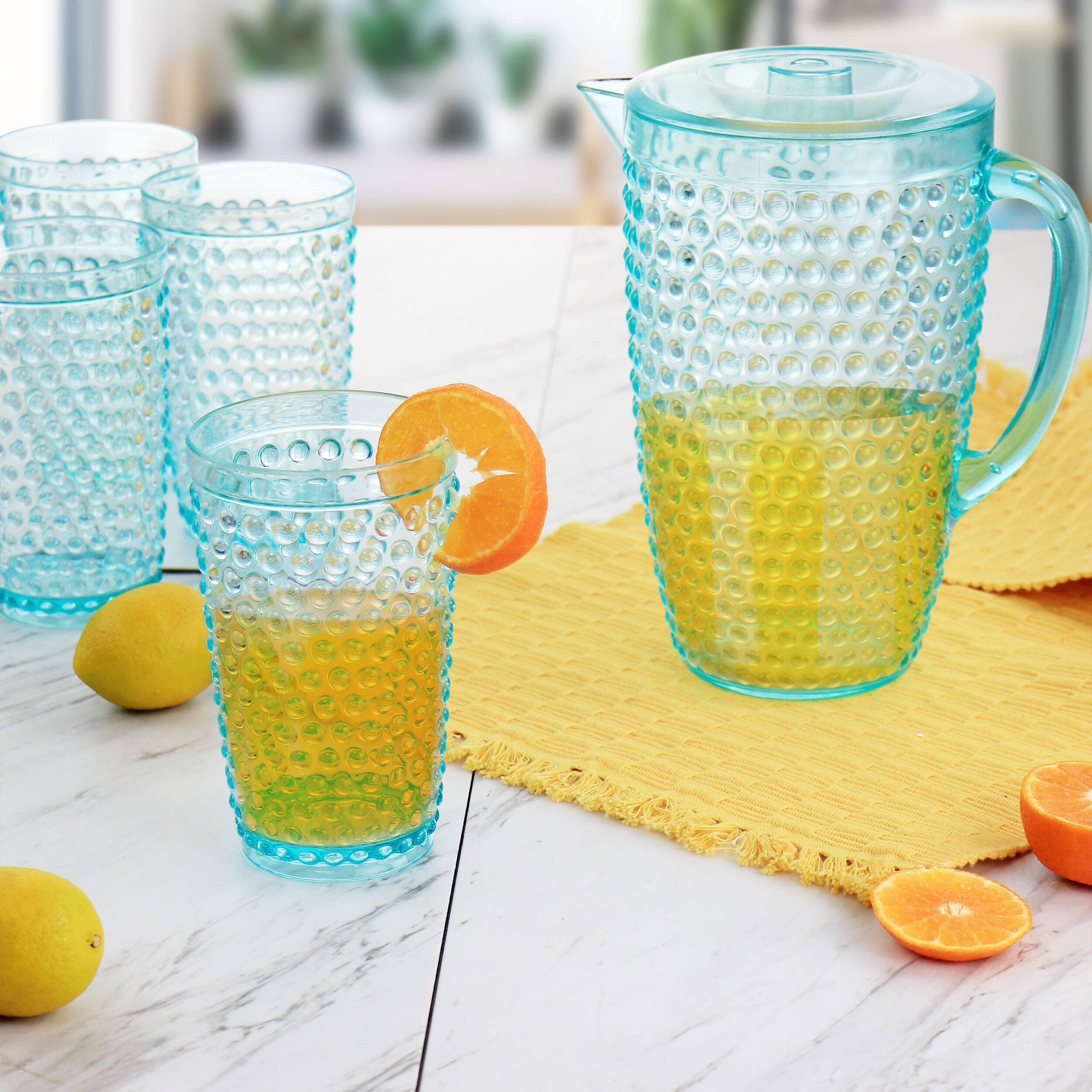 Alt View 5. Gibson - Gibson Home Malone 5 Piece Plastic Pitcher and Tumbler Set in Light Blue - Light Blue.