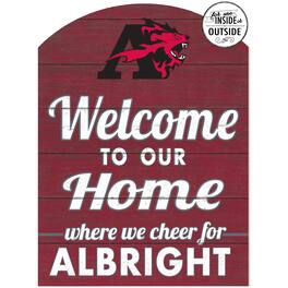 Jardine - Albright Lions 16'' x 22'' Indoor/Outdoor Marquee Sign - Red