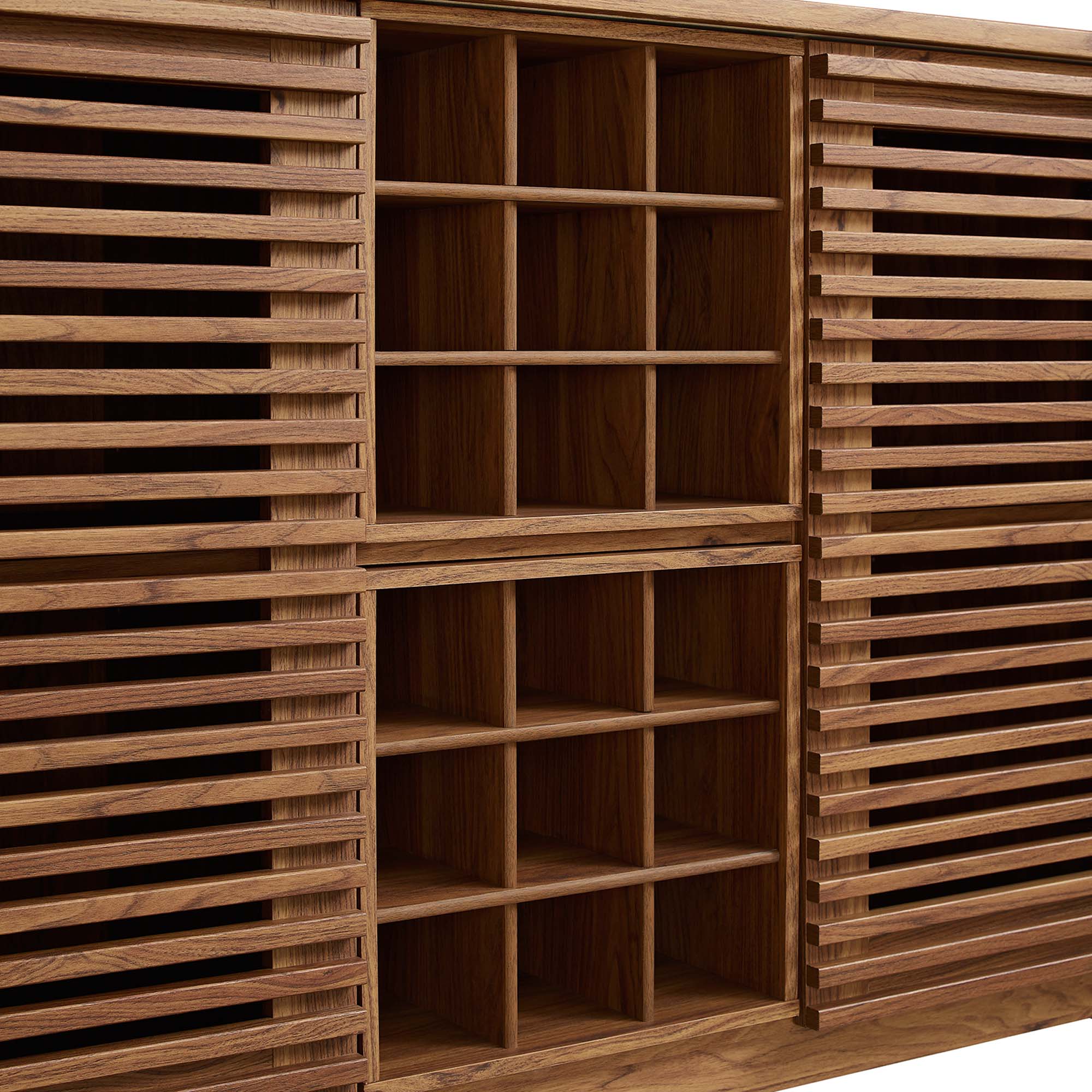 Alt View 4. Modway - Render Bar Cabinet by Modway - Walnut.