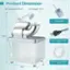 Product Dimensions: Frequency: 60 Hz, Voltage: 120 V, Ice Scoop: 4.3", Power Cord Length: 4.1 ft, Drain Hose Length: 1.6 ft.