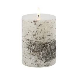 BreeBe - FIA Wick Birch Design Pillar Candle (Set of 2) - White, Black