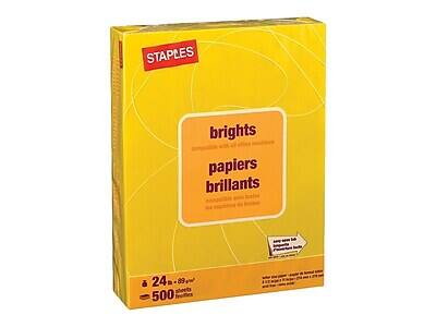 STAPLES  
brights  
papiers brillants  

24 D 89g/m²  
500 feuilles
