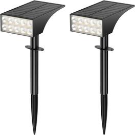 RTMB - Outdoor Waterproof Ip68 Solar Spot Lights with Four Lighting Modes - Black