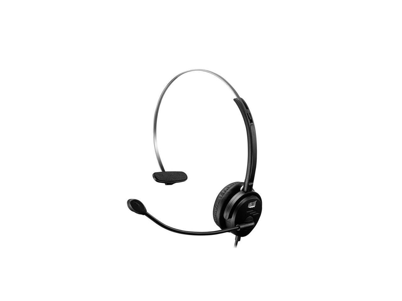 Alt View 10. Adesso - Adesso Xtream P1 USB Wired Multimedia Headset with Microphone Monaural Over the Head Black XTREAMP1 - Black.