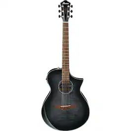 Ibanez - AEWC400 Acoustic Electric Guitar, Rosewood Fingerboard, Transparent Black Sunburst