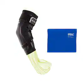 DonJoy - Performance Bionic Elbow Brace II (Small) and Ice Pack (11 x 14-Inch) - Black