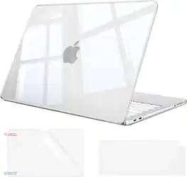Fintie - Case with Keyboard Skin & Screen Protector for MacBook Neo 13 Inch (Model A3404, 2026 Release) Snap-On Hard Shell Cover - Crystal Clear
