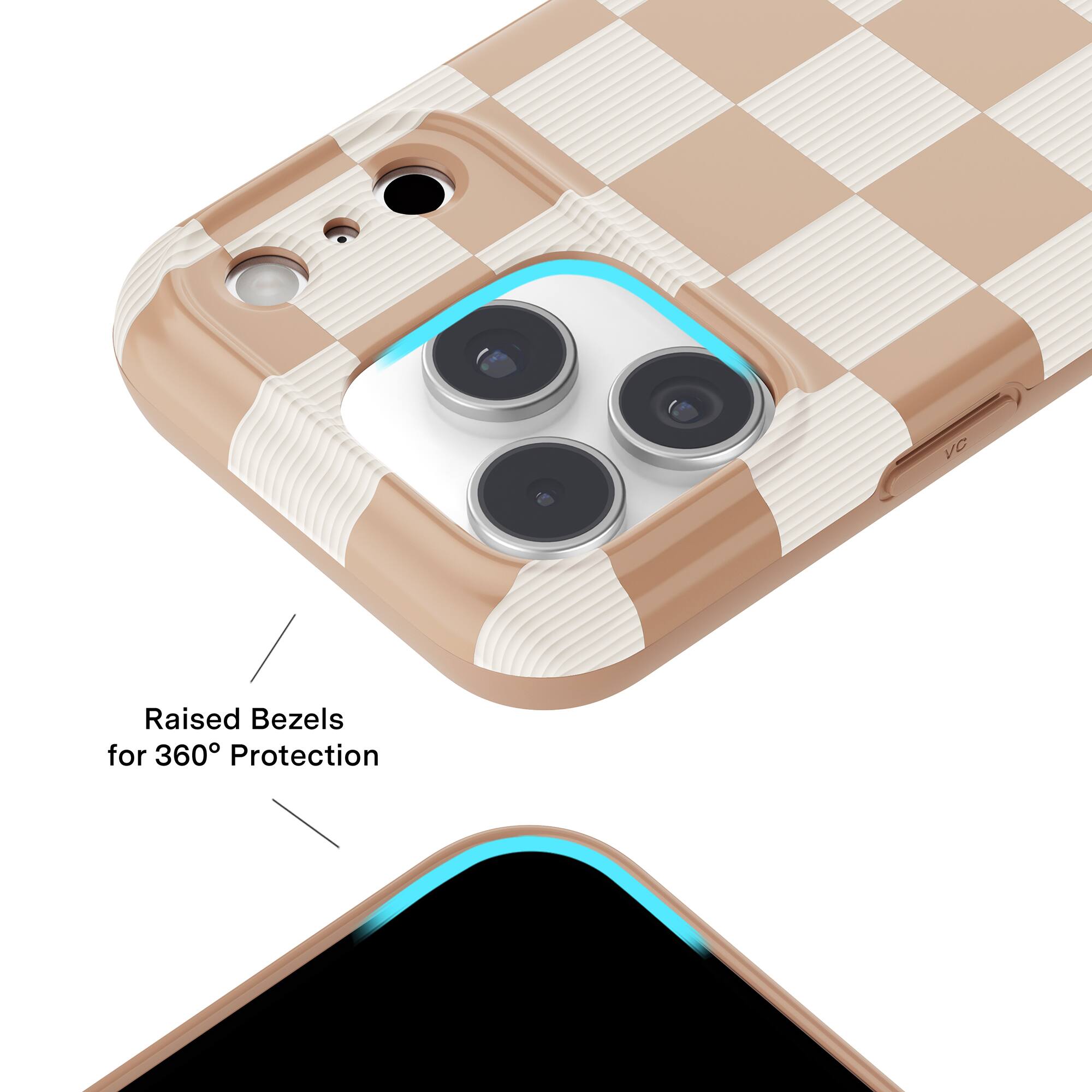 Raised Bezels for 360° Protection