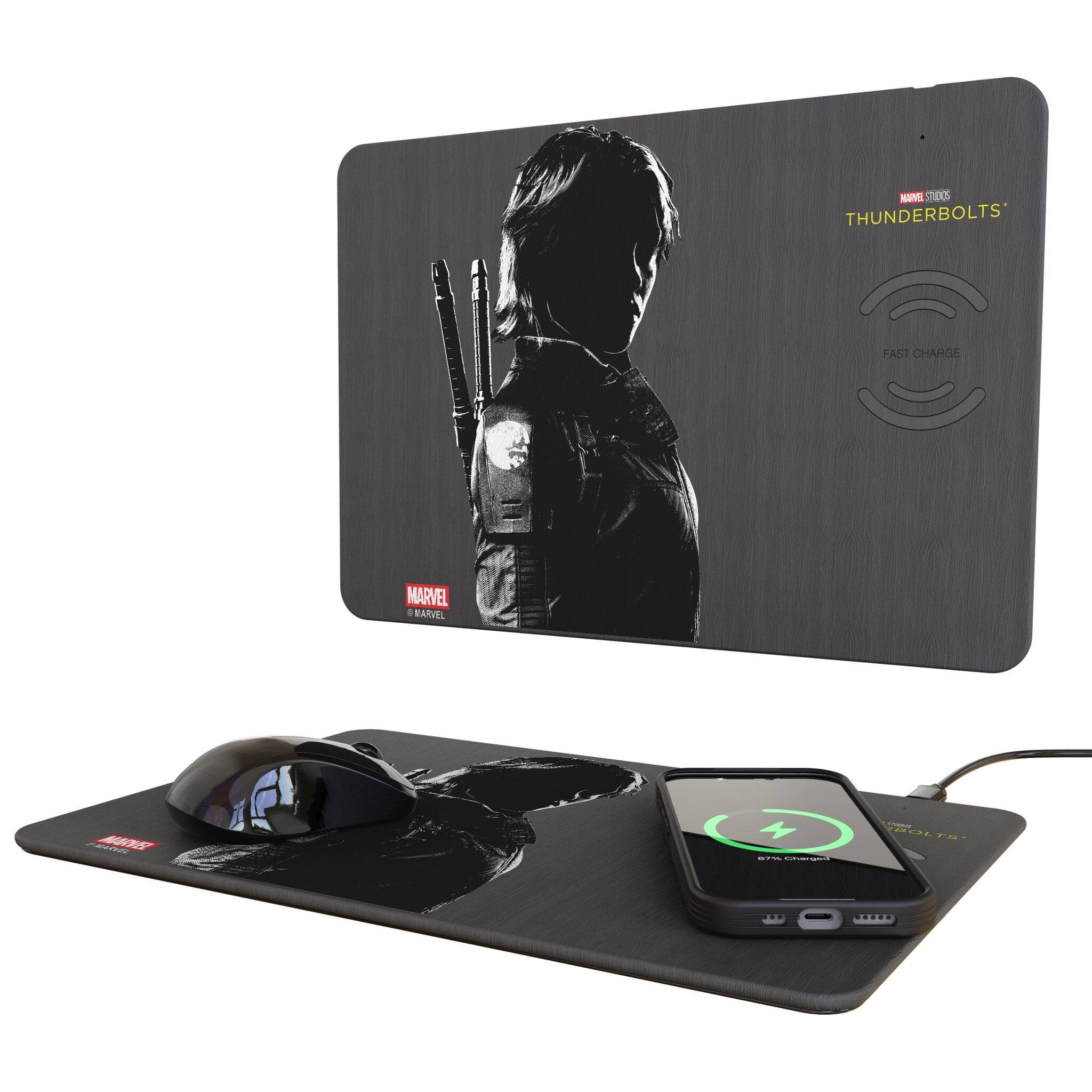 Keyscaper - Marvel Badge 15-Watt Wireless Charger and Mouse Pad - Thunderbolts 2