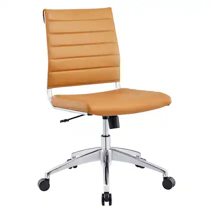 Front. Modway - Jive Armless Mid Back Office Chair by Modway - Brown.