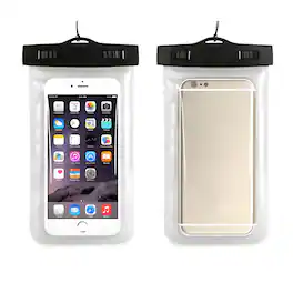 Kitcheniva - Waterproof Floating Cell Phone Pouch Dry Bag Case 3 Pack - Clear