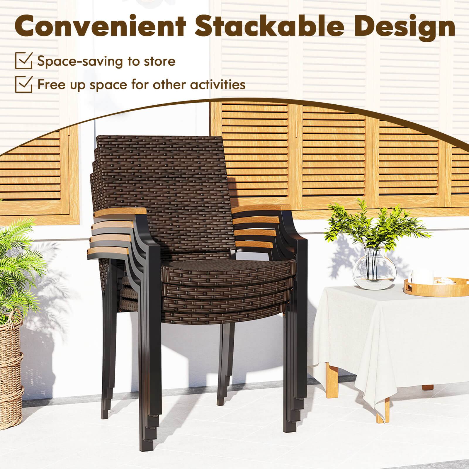 Convenient Stackable Design

- Space-saving to store
- Free up space for other activities