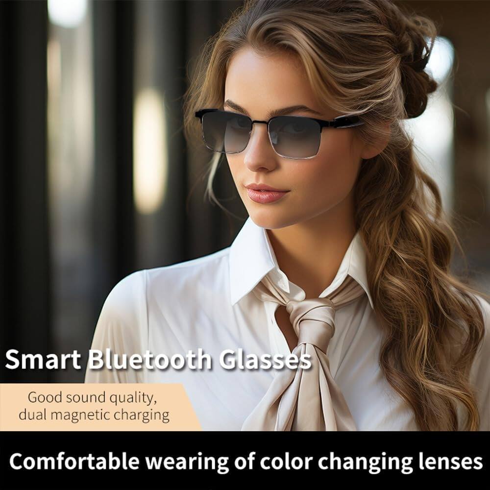 Smart Bluetooth Glasses

- Good sound quality
- Dual magnetic charging

Comfortable wearing of color changing lenses