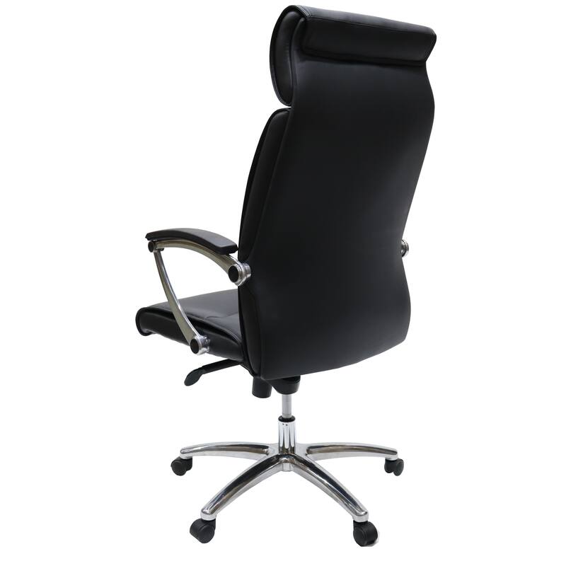 Alt View 6. LeisureMod - Vantage Executive Office Chair High Back PU Leather Adjustable Swivel Chair - Black.
