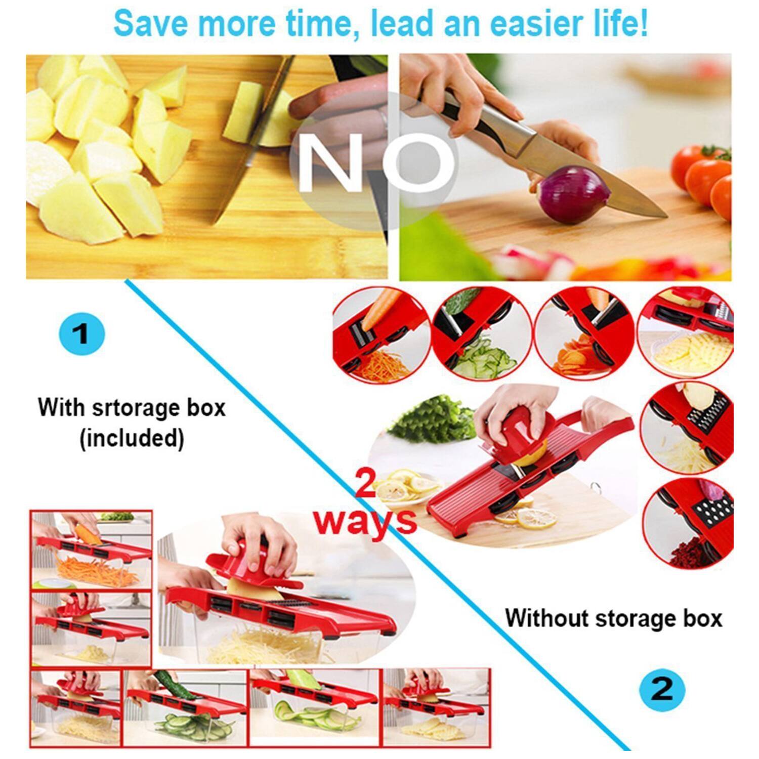 Save more time, lead an easier life! NO 1 With storage box (included) 2 ways Without storage box 2