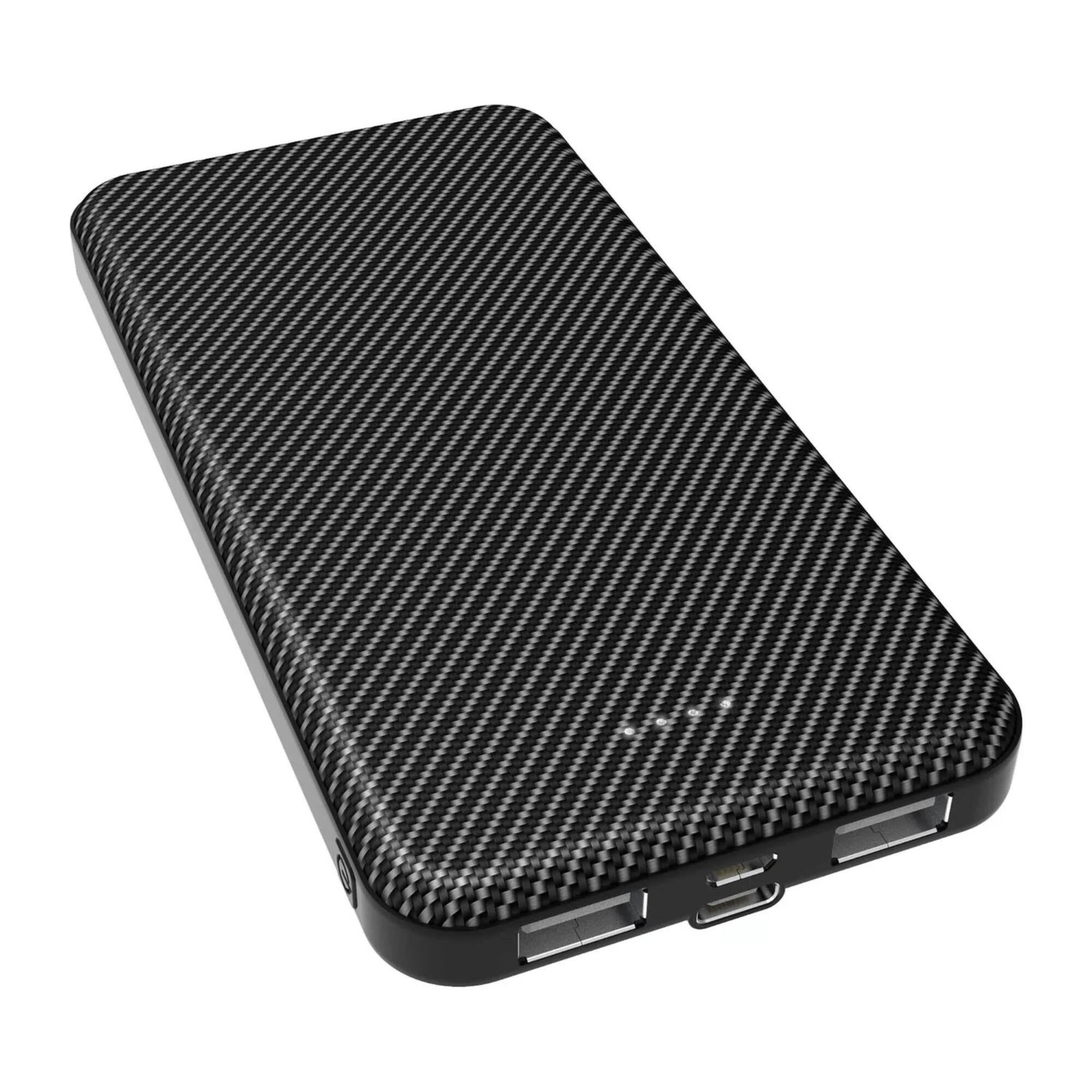 Alt View 1. Xyst - 10000 mAh Dual-USB Slim Portable Power Pack - Black.