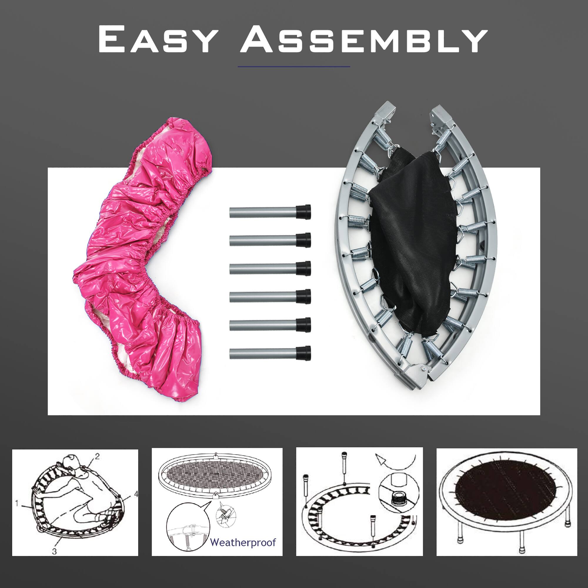 EASY ASSEMBLY

1. Weatherproof