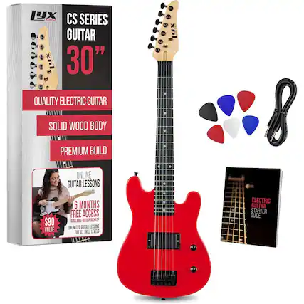 LYX PRO CS SERIES GUITAR 30"
QUALITY ELECTRIC GUITAR
SOLID WOOD BODY
PREMIUM BUILD
ONLINE GUITAR LESSONS
6 MONTHS FREE ACCESS AVAILABLE WITH PURCHASE
$90 VALUE
UNLIMITED GUITAR LESSONS FOR ALL SKILL LEVELS
ELECTRIC GUITAR STARTER GUIDE
