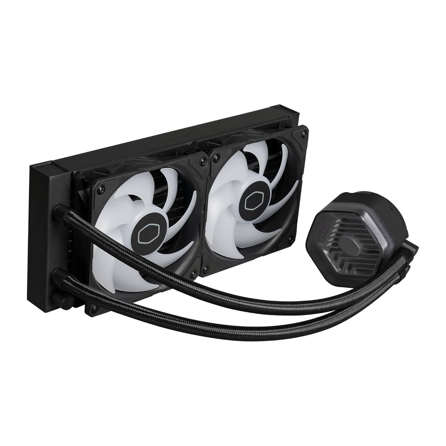 Left. Cooler Master - Cooler Master MLX-D24M-A25PZ-R1 240 Atmos High Performance Close-Loop AIO Liquid Cooler - Black.