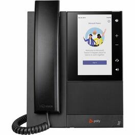 HP - Poly CCX 505 Business Media Phone for Microsoft Teams and PoE-enabled GSA/TAA - 24 x Total Line - VoIP - 5" LCD - 2 x - Black