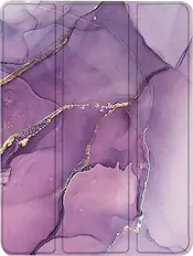 Front. SaharaCase - Marble Series Folio Case for Apple iPad Pro 11" (2nd, 3rd, and 4th Gen 2020-2022) - Purple.