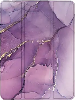 SaharaCase - Marble Series Folio Case for Apple iPad Pro 11" (2nd, 3rd, and 4th Gen 2020-2022) - Purple