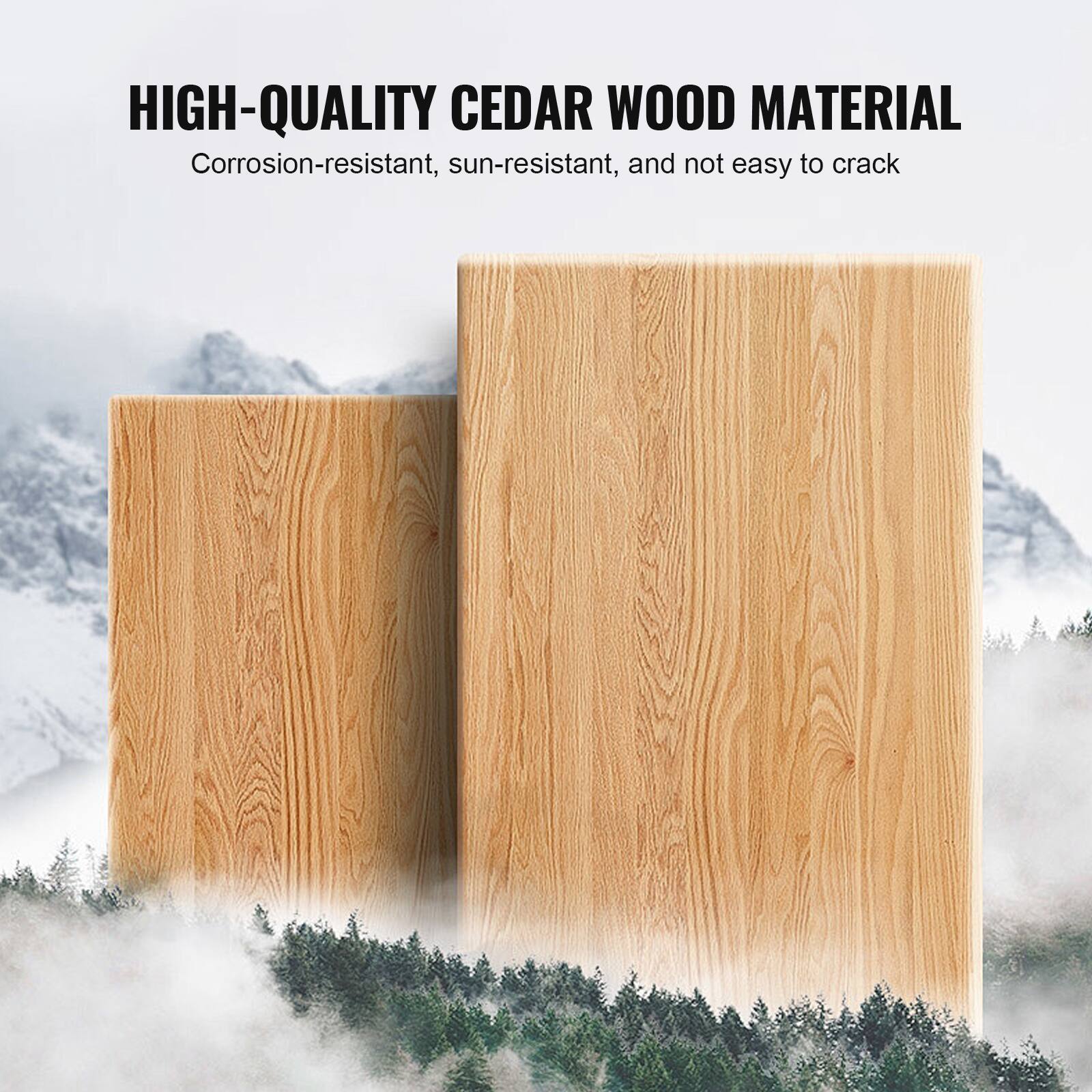 HIGH-QUALITY CEDAR WOOD MATERIAL  
Corrosion-resistant, sun-resistant, and not easy to crack