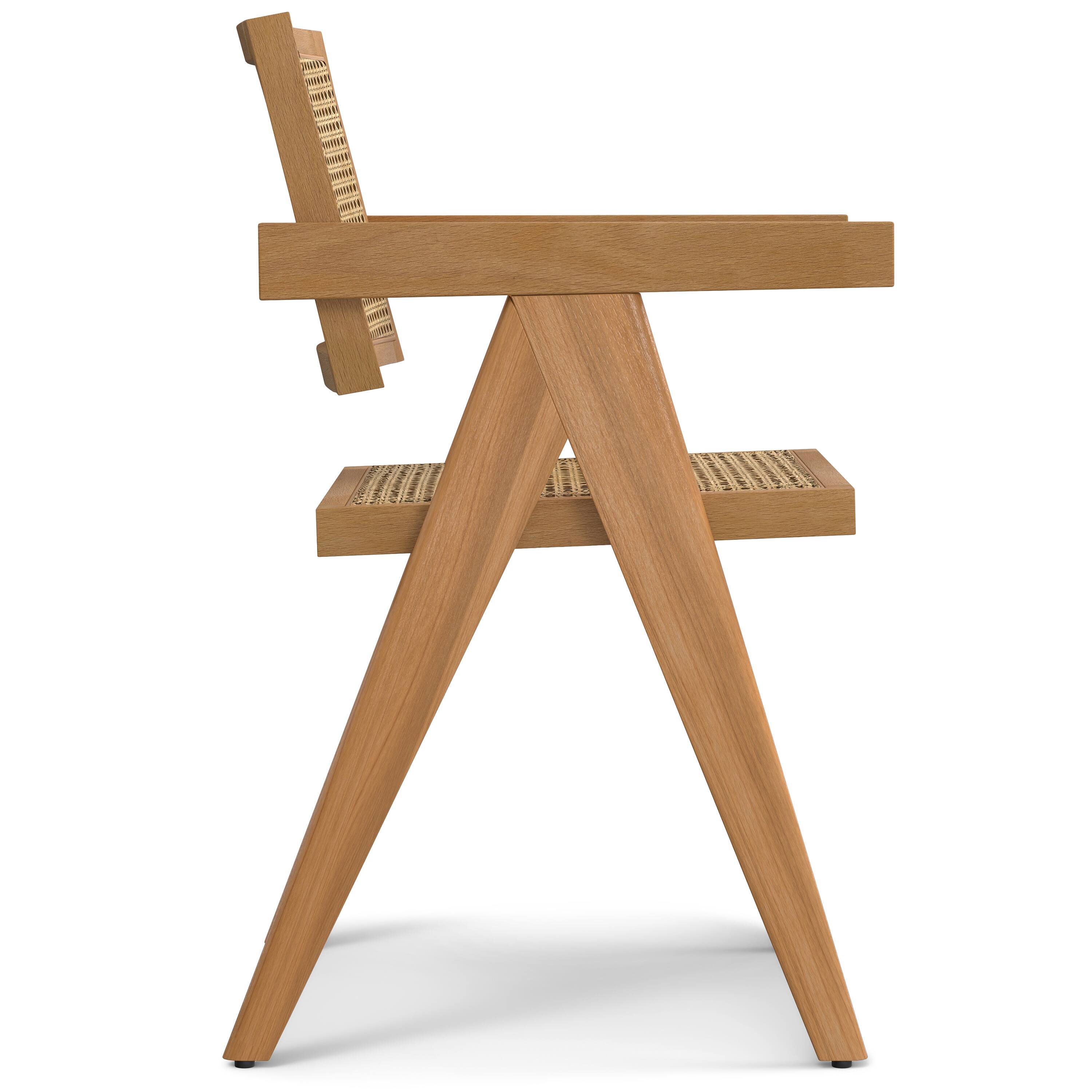 Alt View 1. Simpli Home - Regina Dining Armchair (Set of 2) in Natural - Natural.