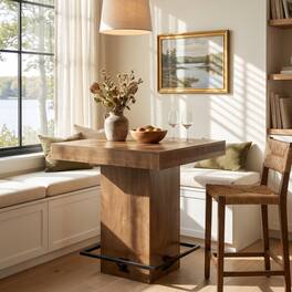 Tribesigns - 31.5" Square Dining Table for 2, Farmhouse Kitchen Table - Brown