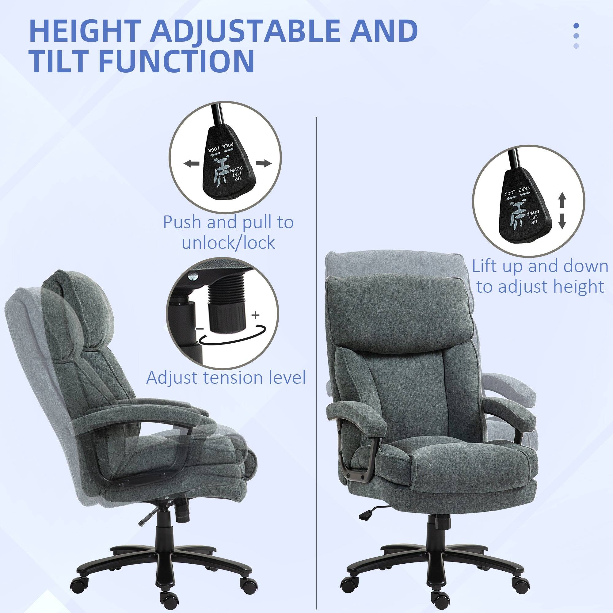 HEIGHT ADJUSTABLE AND TILT FUNCTION

LOCK FREE DORN LIFT UP
Push and pull to unlock/lock

LOCK FREE DOMA LIFT UP
Lift up and down to adjust height

Adjust tension level