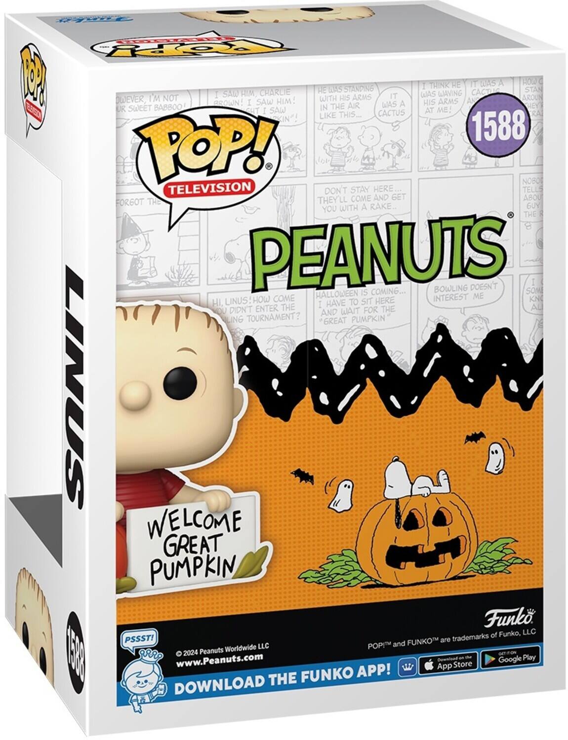 Roy, however, I'm sweet, I'm Babboo, not Brown! I saw him, I saw Charlie! He was standing with his arms in the air, waving it was a cactus around me! I think he was a cactus! Don't stay here, they'll come and get you with a rake. Guy, the peanuts is coming. I come Halloween, it doesn't interest me. Hi, Linus! How have you not enter the bowling tournament? Great pumpkin, Linus, welcome, great pumpkin. Funko of Funko, LLC. PSSST! Funko are trademarks of Funko, LLC. POP! and Peanuts Worldwide. 2024. Get the Funko app! Download the app from the App Store or Google Play.