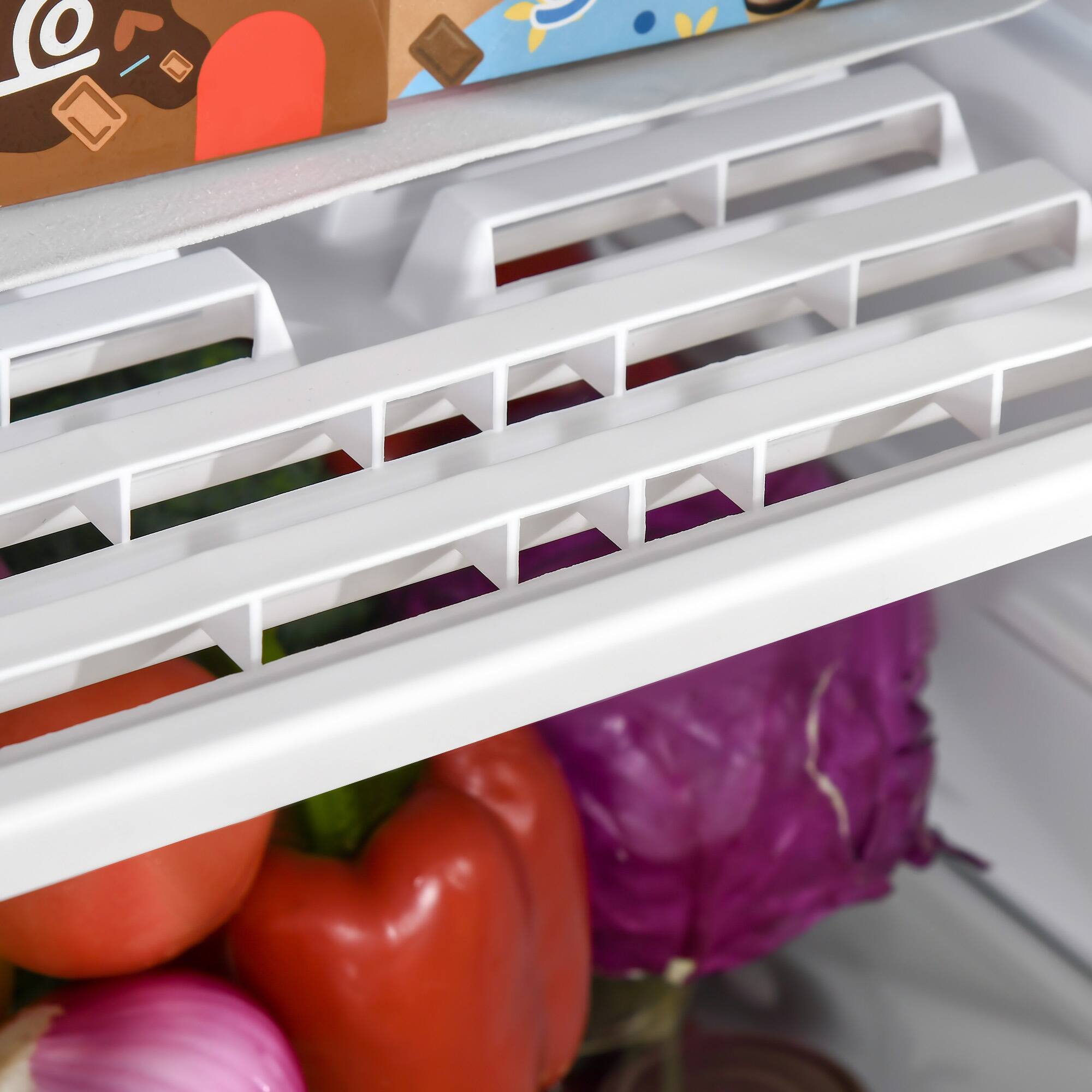 Alt View 2. Aukfa - 3.2 Cu.Ft Mini Fridge with Freezer - Adjustable Thermostat, Reversible Door for Bedroom/Dorm/Office - Black.