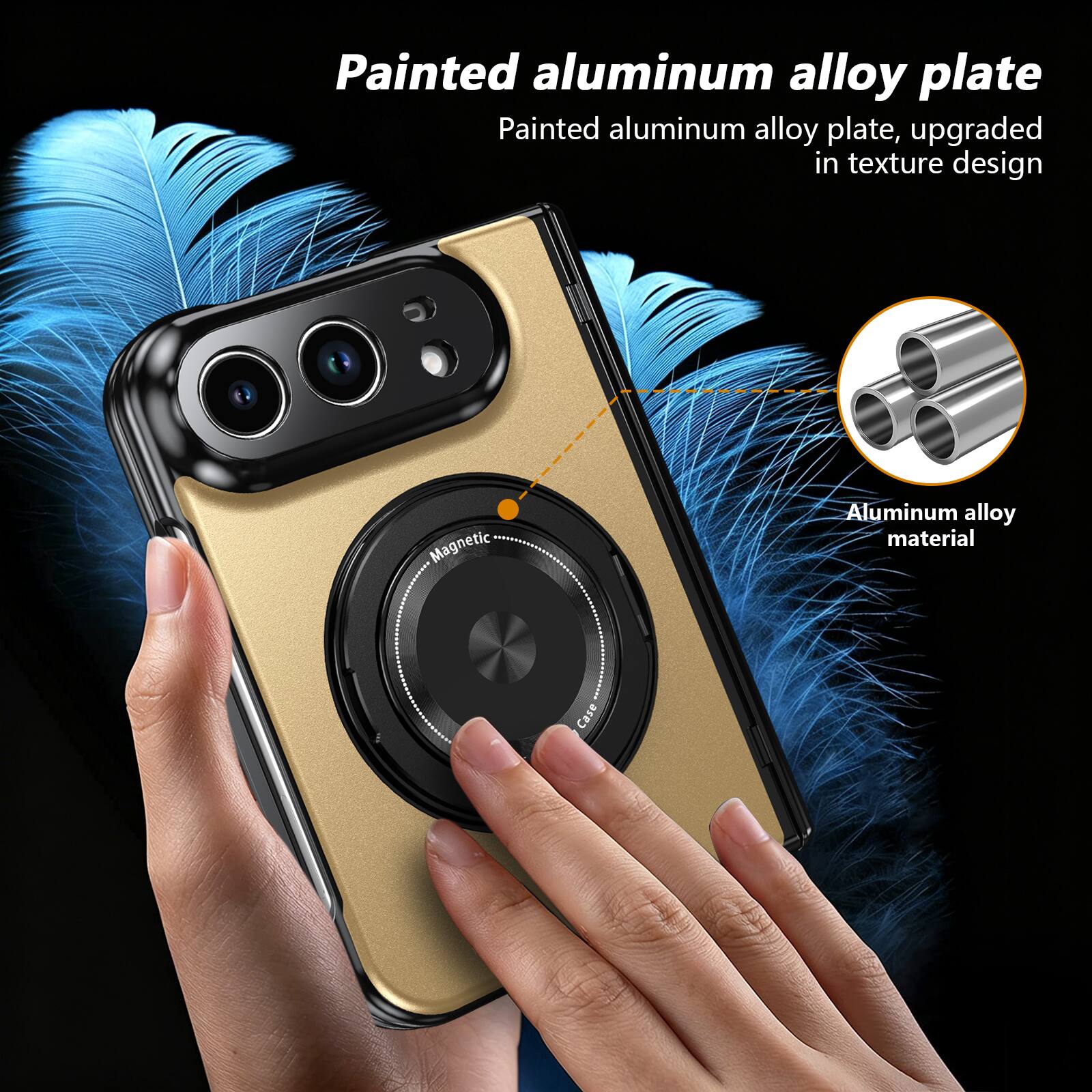 Dteck Full Hinge Phone Case for Apple iPhone Duo 2026 with Tempered ...