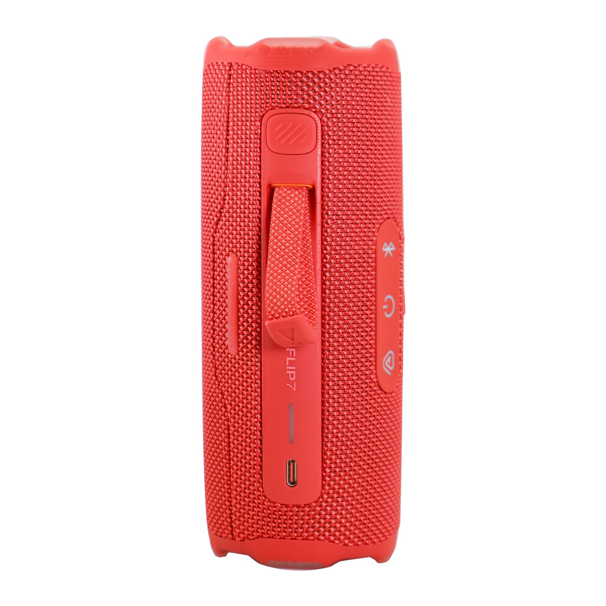 Alt View 2. JBL - 2x JBL Flip 7 Portable Waterproof Bluetooth Speaker (Red) - Red.