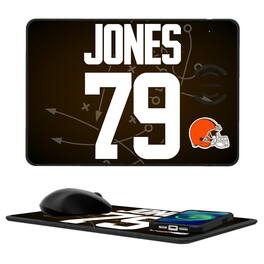 Keyscaper - Dawand Jones Cleveland Browns Wireless Charger and Mouse Pad - Black